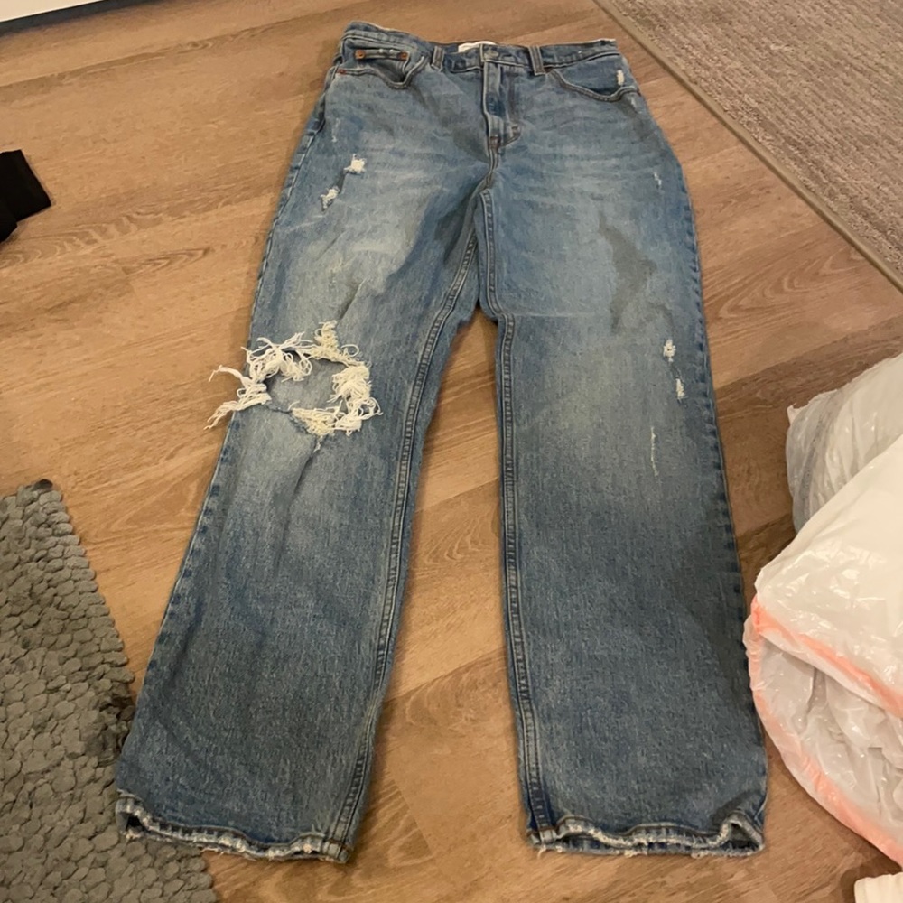 Abercrombie 90s straight ultra high rise